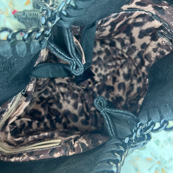 Gunmetal metallic chain link handle handbag/tote - Picture 16 of 16